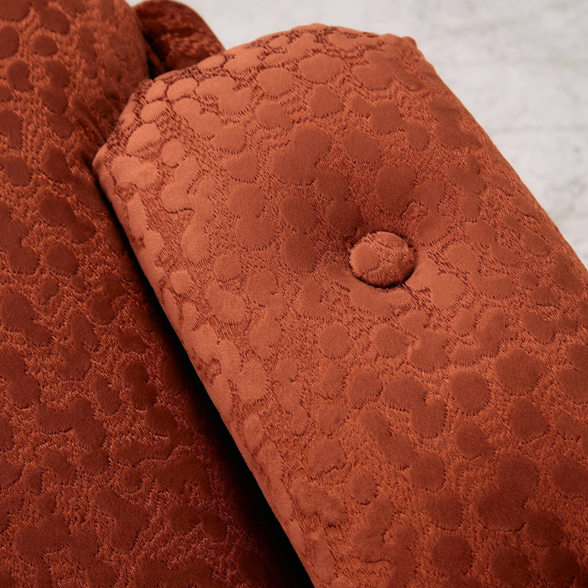 Velvet Armchair with Rounded Wooden Legs, 1970s