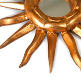 Wooden sun mirror, 60s - 23cm