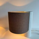 Pair of vintage table lamps, white and brown, “slim” by Gramigna for Quattrifolio, 1964 Italy