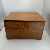 Jugendstil / Art Nouveau Box in Partly Ebonized Solid Oak, Austria, 1900
