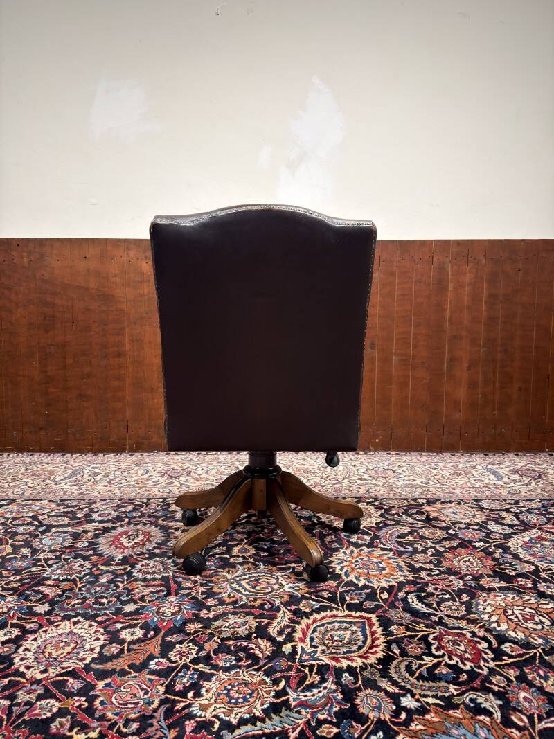 Classic English Oxblood Chesterfield President Chair
