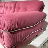 Three-seater corduroy sofa in pink, Piazzesi