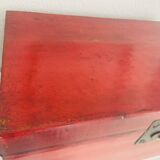 19th century red lacquered Chinese trunk