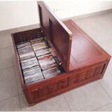 Table basse coffre acajou