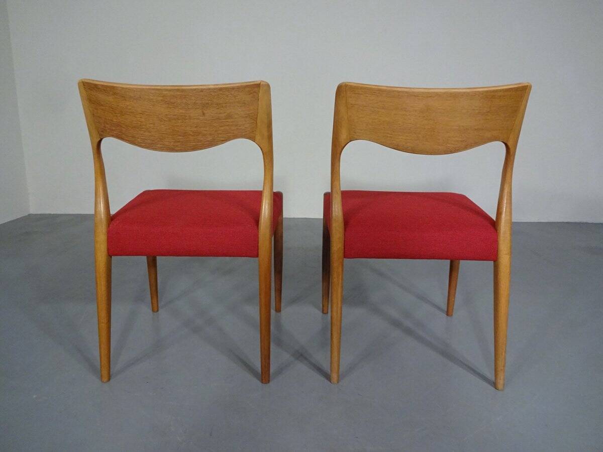 Set of Danish Oak Dining Chairs, 1960s
