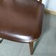 Suite de 6 chaise bois skaï marron brus vintage année 50 - 60