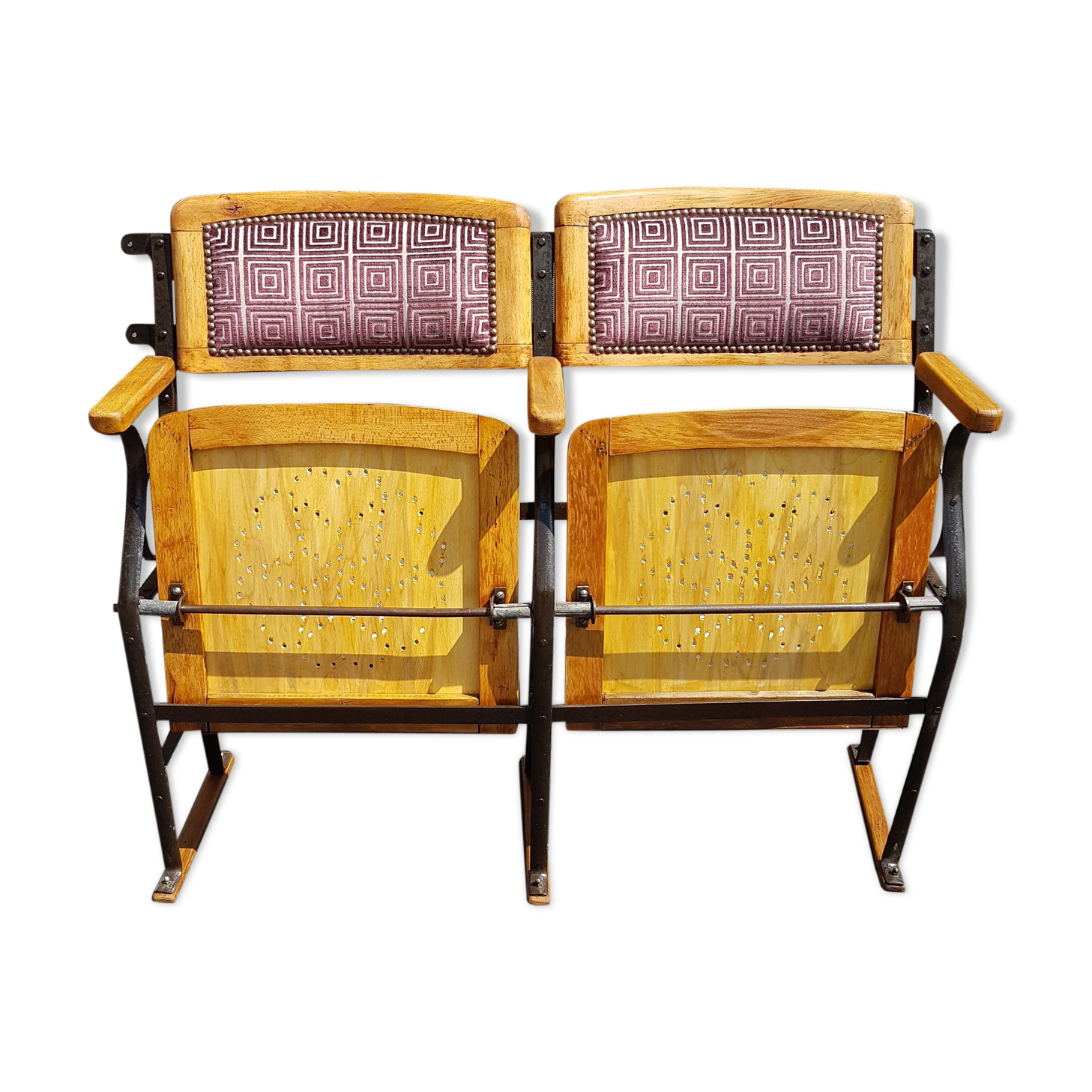 Cinema theatre seats paired with 1900 fabric Verel de Belval