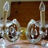 Old set of 2 Marie Thérése lamps with tassels