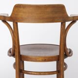 Coffee vintage armchair made of bentwood ca. 1950