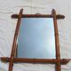 vintage bamboo-style wood mirror