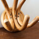 Vintage 3-spoke curved wood hook