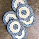 6 blue ironstone dinner plates from Gien