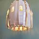 Scandinavian pendant light in metal and prismatic glass, Werner Schou, 1960-70