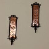 Pair Of Mid Century Swedish Copper Sconces