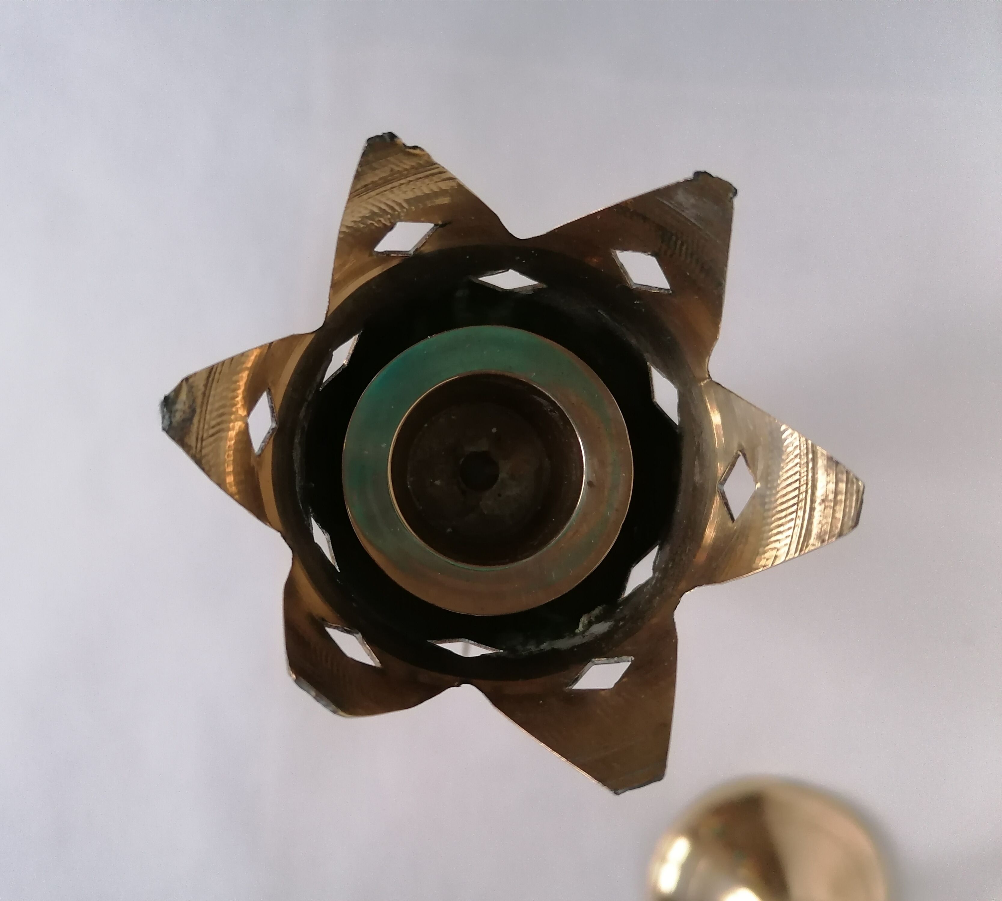 Pair of let'stag candle holders brass angels