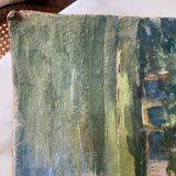 Elegant swan house gouache