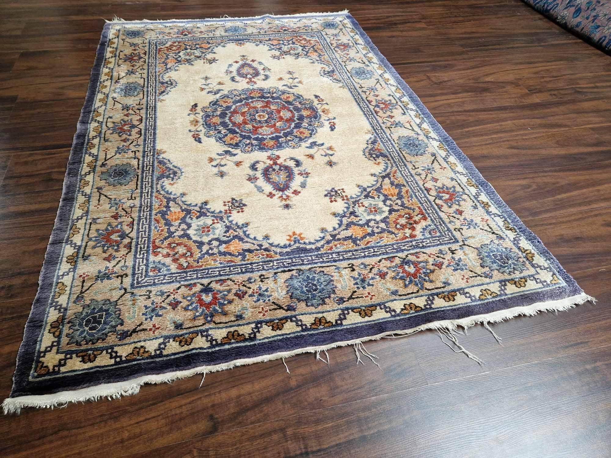 Tapis Chine Pékin, soie sur soie, 1930, dimensions 126/184cm