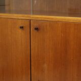 Buffet haut vintage en placage de teck, vitrine, design scandinave