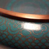 Coupe ancienne en bronze cloisonné chinois