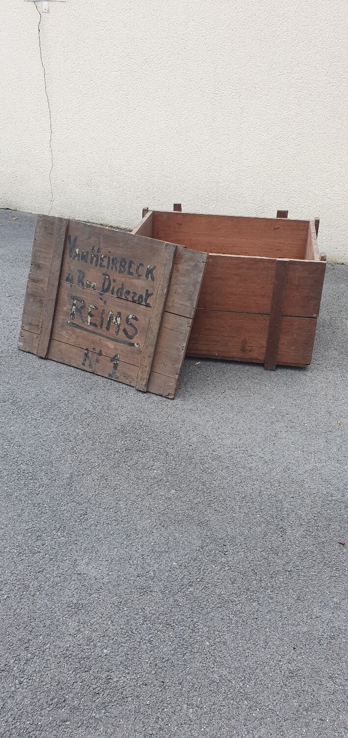 Large wooden transport crate
