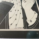 Antique pen and ink art deco fashion designs by ljgreen
