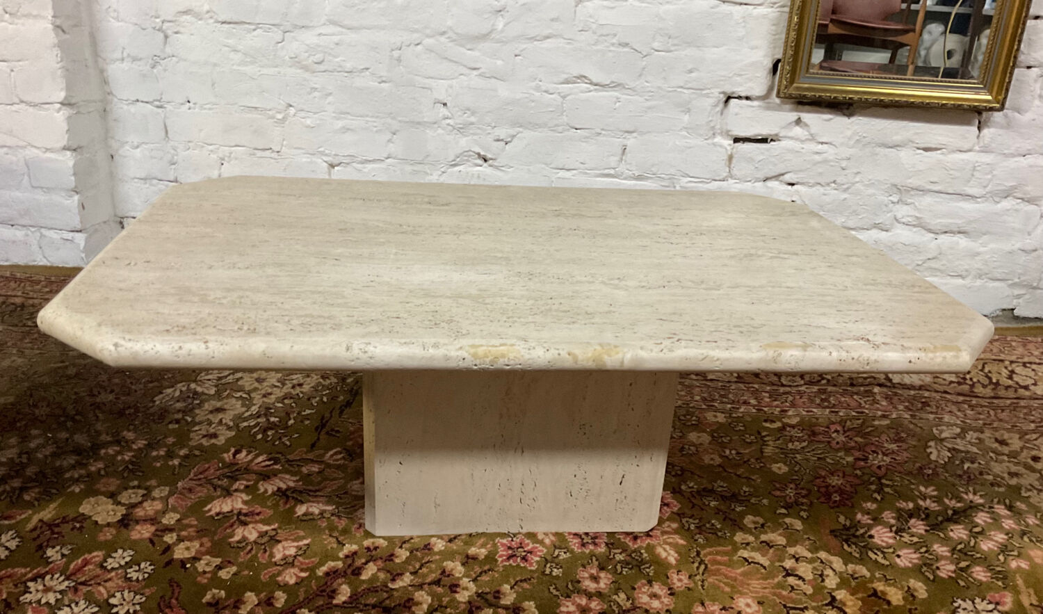 Travertine coffee table from the 70s