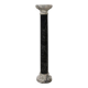 Antique black and white marble column, Italy, late 19th century