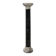 Antique black and white marble column, Italy, late 19th century