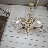 Ancien lustre en bronze 6 lumières
