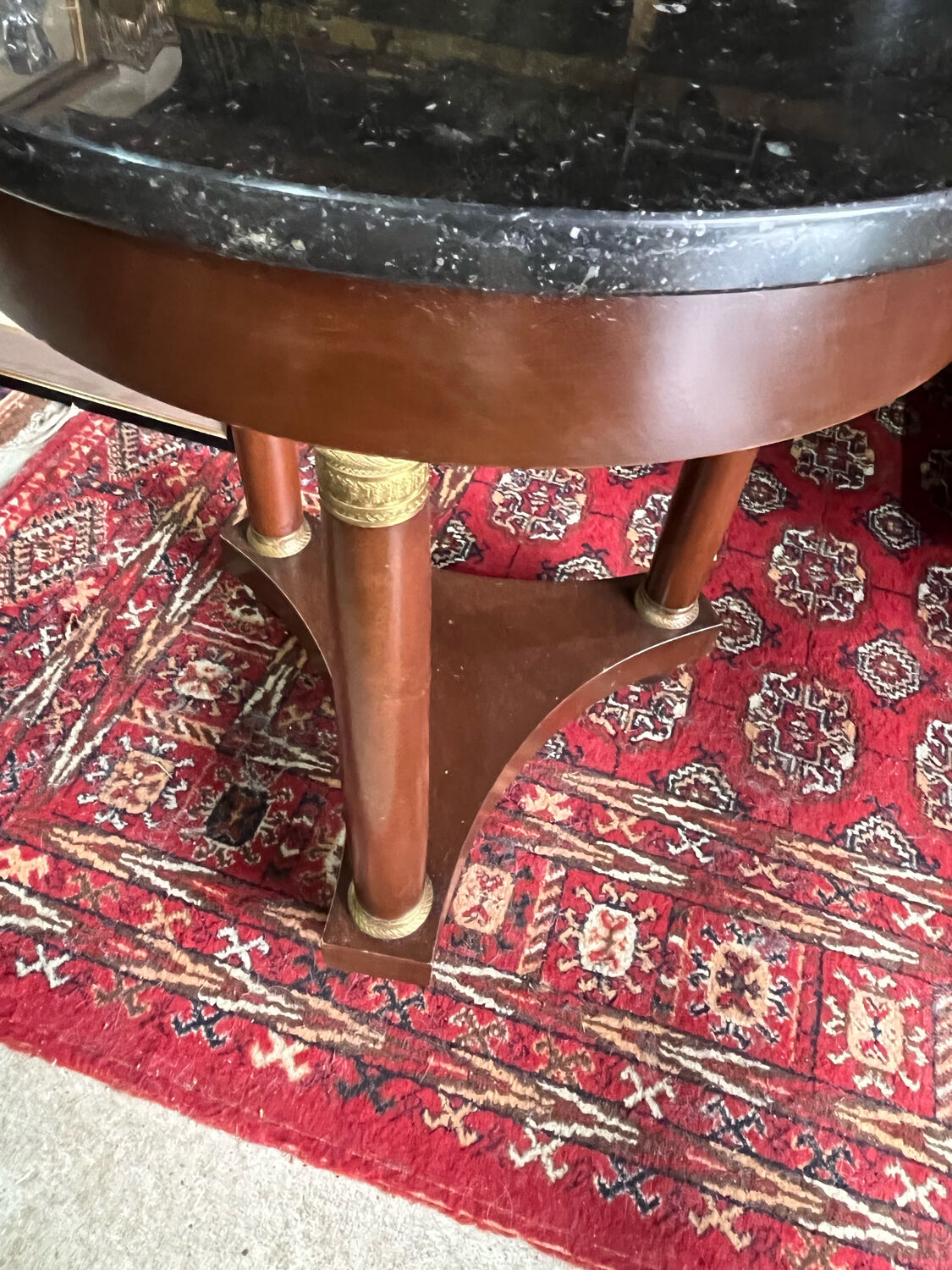 Gueridon style empire marble and bronze