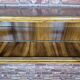 Upcycled Art Deco Walnut Wall Cabinet with Slatted Glass Corners - 1930s