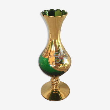 Murano 1960 golden vase with fine gold