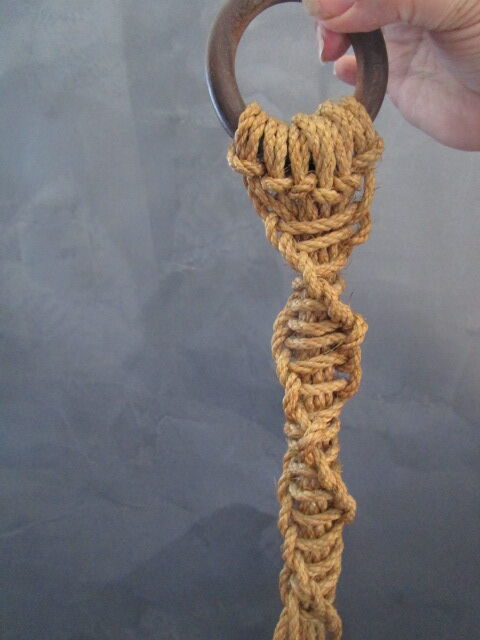 Ancient plant door in macramé