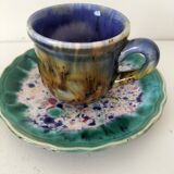 Gaston Gaubier ceramic cups and saucers