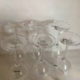 Six bohemian crystal stemware