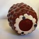 Raspberry vase, ceramic, burgundy brown.