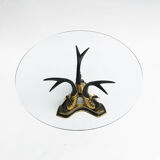 Brass Peacock Side Or Coffee Table Hollywood Regency Willy