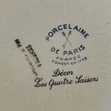 Set of 4 porcelain dishes from Paris
