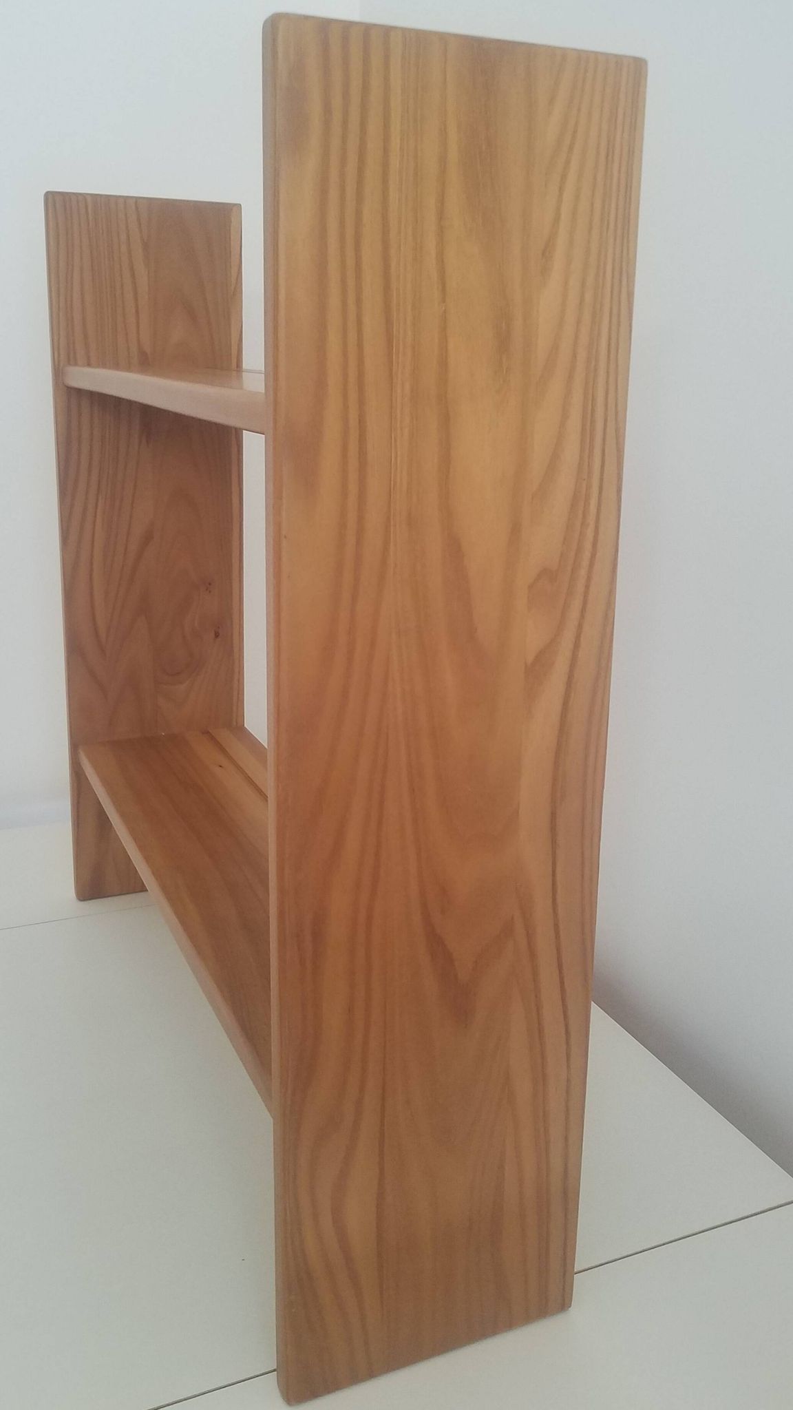 Vintage solid elm shelf