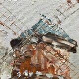 The Moulin Rouge seen from Boulevard Clichy Oil on canvas signed Burnett