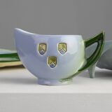 Rare Art Nouveau ceramic 3-piece asparagus set by Julius Dessler, Austria