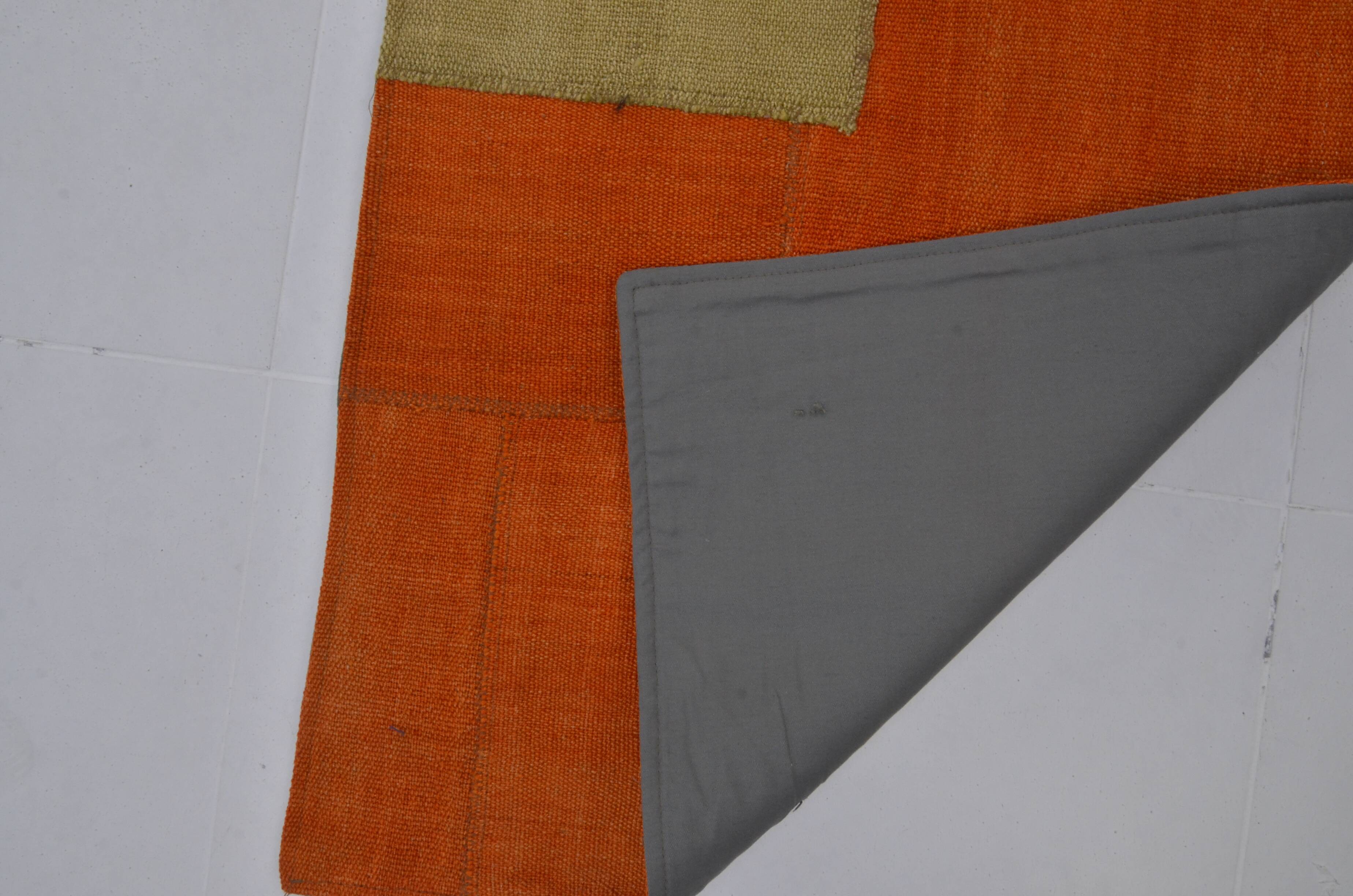 Orange And Green Vintage Kilim Runner sku 3857