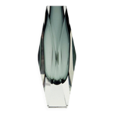 Labelled Sommerso Murano Glass Vase by F. Poli for A. Mandruzzato, Italy