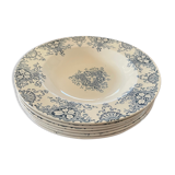 Six old K&G Lunéville hollow plates