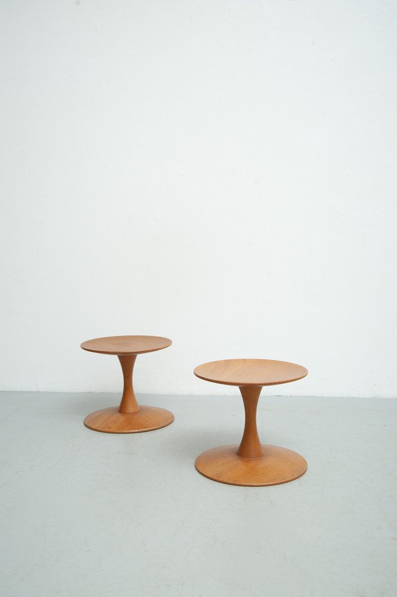 Set of 2x stools by Nanna Ditzel for Kolds Sawmill, 1960s