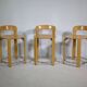 REY Beech Stools by Bruno Rey for Kusch & Co, Set of 3, 1970s