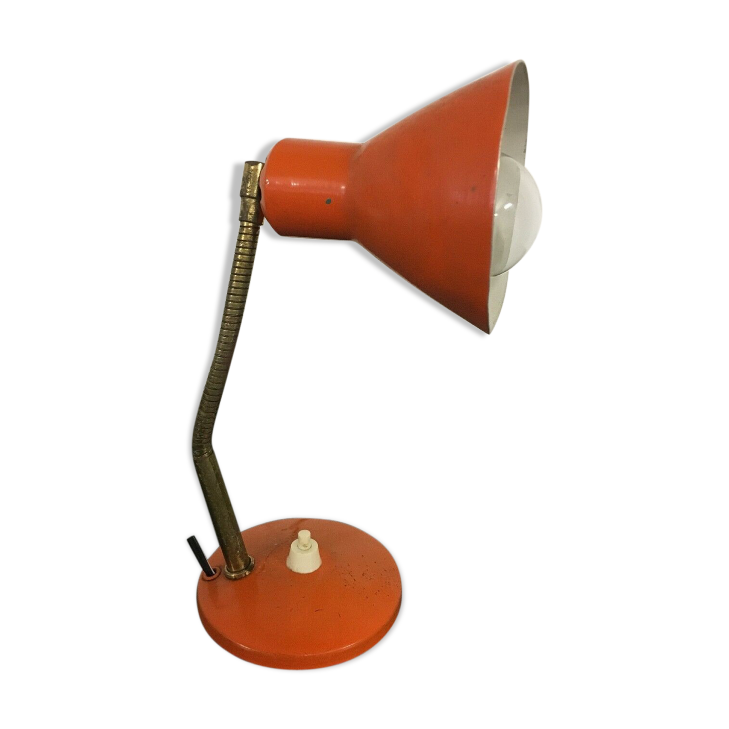 Lampe aluminor nice orange vintage " 0030"