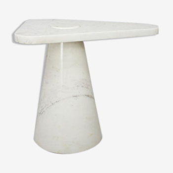 Table d’appoint vintage en marbre blanc