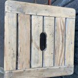 Rustic stool vintage raw natural wood 1950s