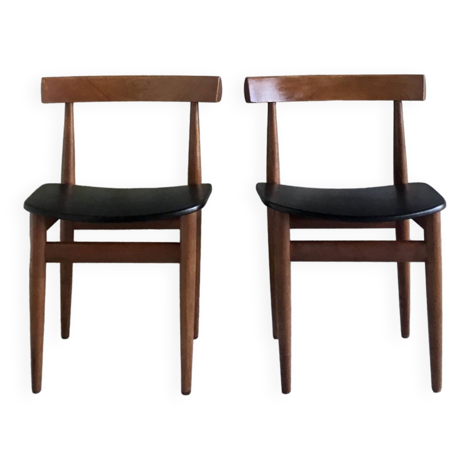Pair of Scandinavian chairs by Hans Olsen for Frem Rojle - 1960s